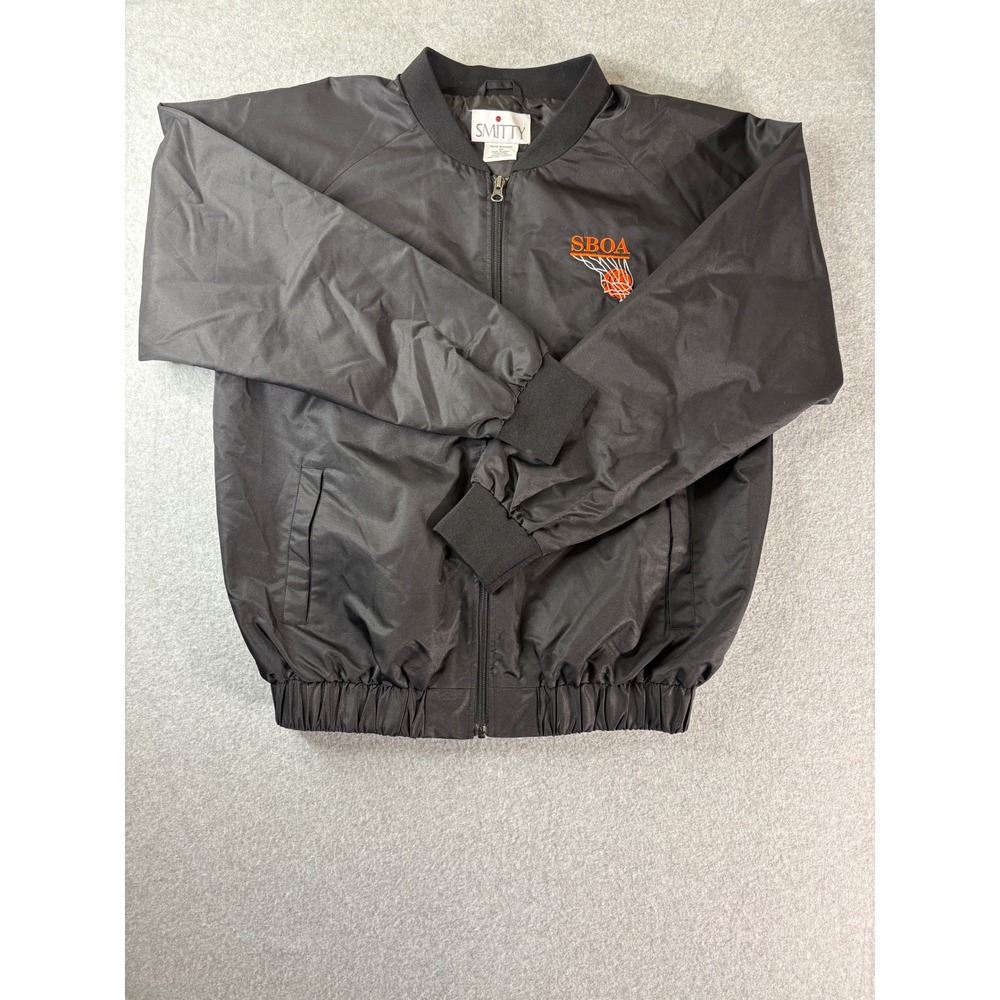 Smitty Mens Black SBOA Basketball Referee Official Bomber Jacket Med Windbreaker